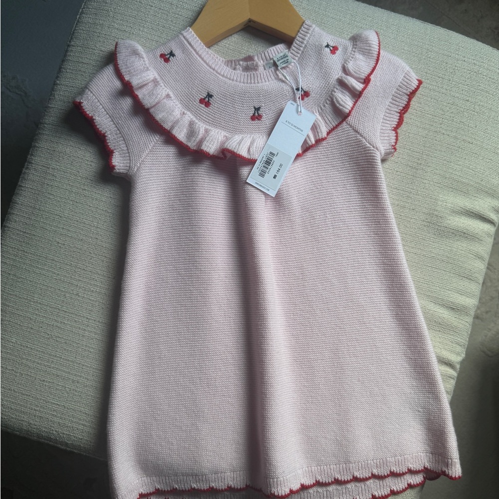 Janie and Jack Pink Cherry Dress
